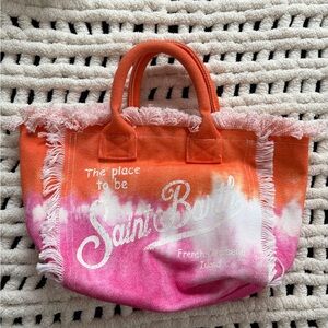 Orange and Pink Women's Bag